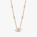 Set met ketting en armband met oogmotief, zilverkleurig