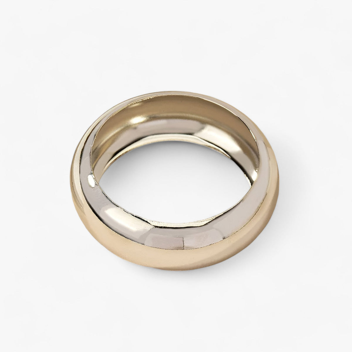 Brede gladde bangle met gebogen profiel
