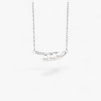 Geometrische parelhanger in 925 sterling zilver