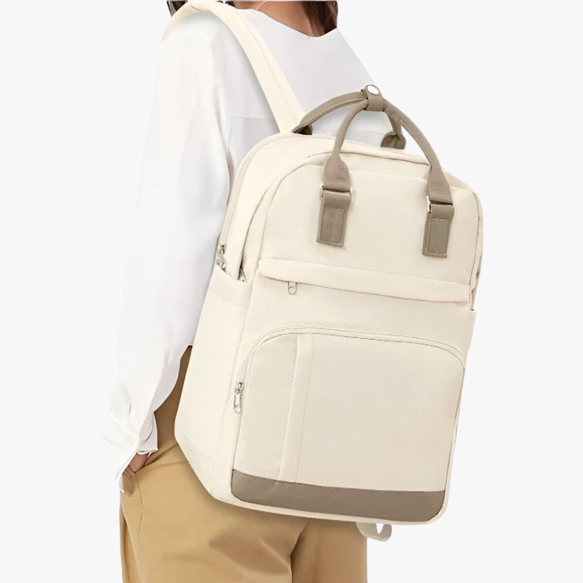 Waterproof Beige Hybrid Backpack and Shoulder Bag