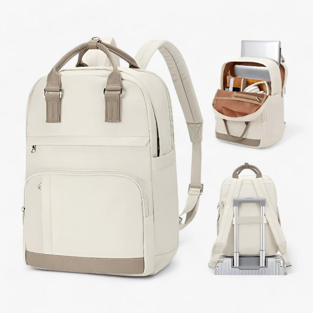 Waterproof Beige Hybrid Backpack and Shoulder Bag