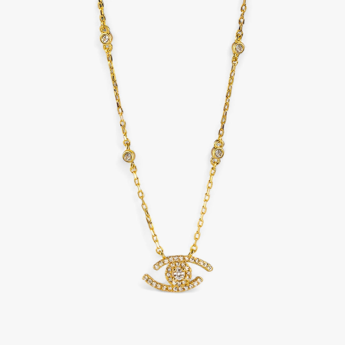 Set met ketting en armband met oogmotief, zilverkleurig