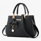 Women's Elegant Handbag and Crossbody Bag with Flower Charm