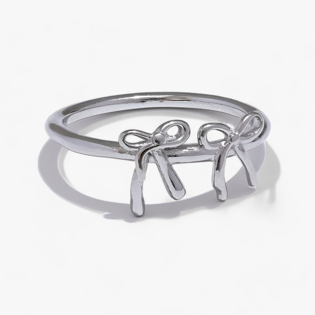 Ring met knoopdetail in 18K PVD-gecoat roestvrij staal