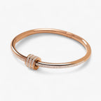 Bangle met schroefdetail en zirkoon, 56-58 mm