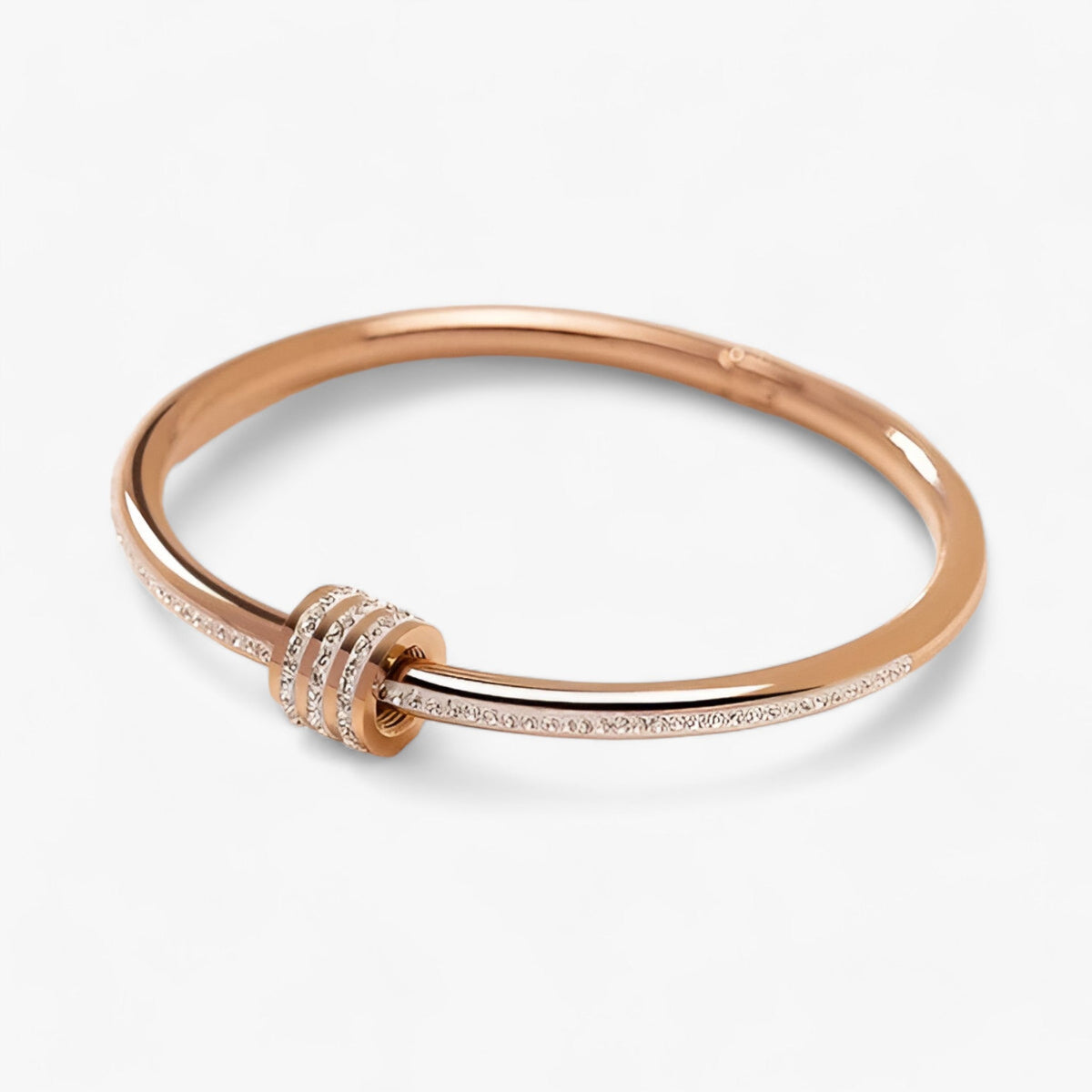 Bangle met schroefdetail en zirkoon, 56-58 mm
