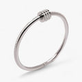 Bangle met schroefdetail en zirkoon, 56-58 mm