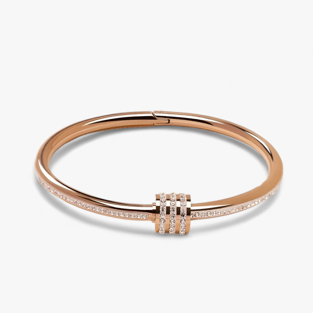 Bangle met schroefdetail en zirkoon, 56-58 mm