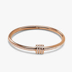 Bangle met schroefdetail en zirkoon, 56-58 mm