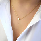 Minimalistische hartketting, sleutelbeenlengte