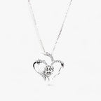Zirkonia hartketting met geschenkdoos, 45 cm
