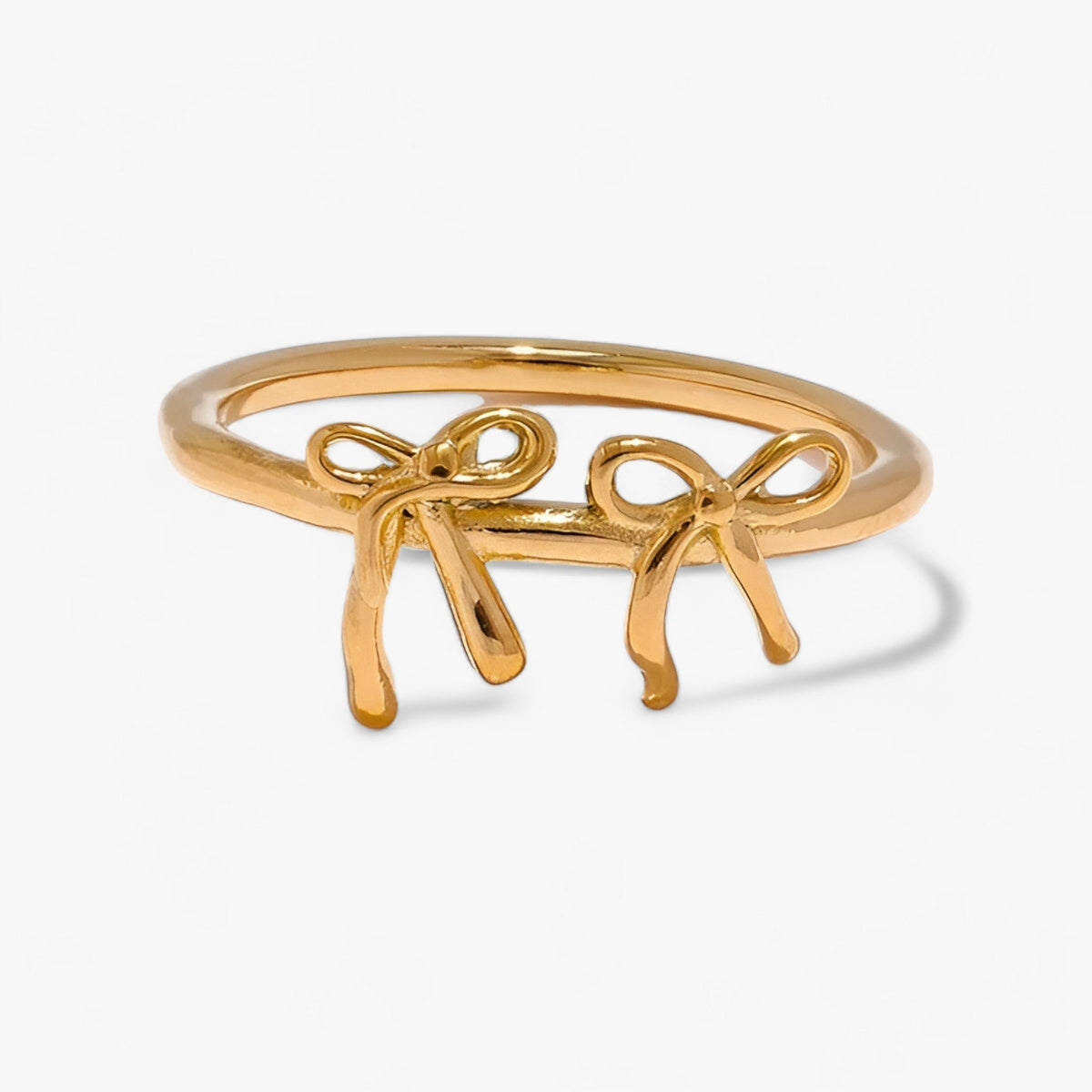 Ring met knoopdetail in 18K PVD-gecoat roestvrij staal