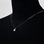 Moissaniet harthanger in sterling zilver