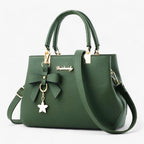 Women's Elegant Handbag and Crossbody Bag with Flower Charm