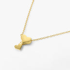 Verstelbare ketting met harthanger, goudkleurig