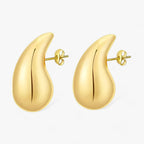 Chunky Teardrop Earrings, 18K Gold-Plated Sterling Silver