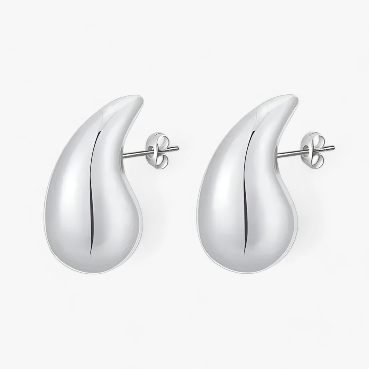 Grove druppeloorbellen, 18K verguld sterling zilver