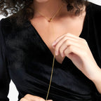 Verstelbare ketting met harthanger, goudkleurig