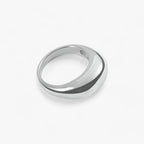 Ring met geometrisch patroon in roestvrij staal, goudkleurig