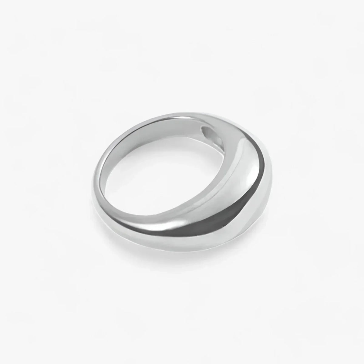 Ring met geometrisch patroon in roestvrij staal, goudkleurig