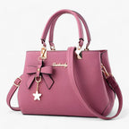 Women's Elegant Handbag and Crossbody Bag with Flower Charm