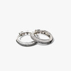 Sterling zilveren creolen met cubic zirkonia
