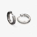 Sterling zilveren creolen met cubic zirkonia