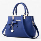 Women's Elegant Handbag and Crossbody Bag with Flower Charm