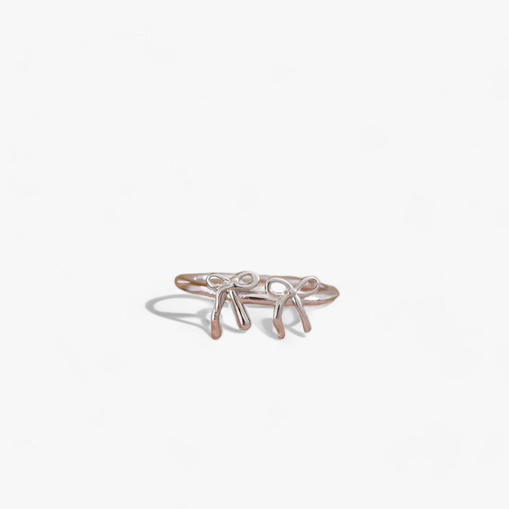 Ring met knoopdetail in 18K PVD-gecoat roestvrij staal