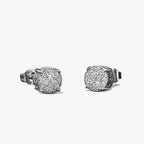 Oorstekers met pavé cubic zirkonia, goudkleurig
