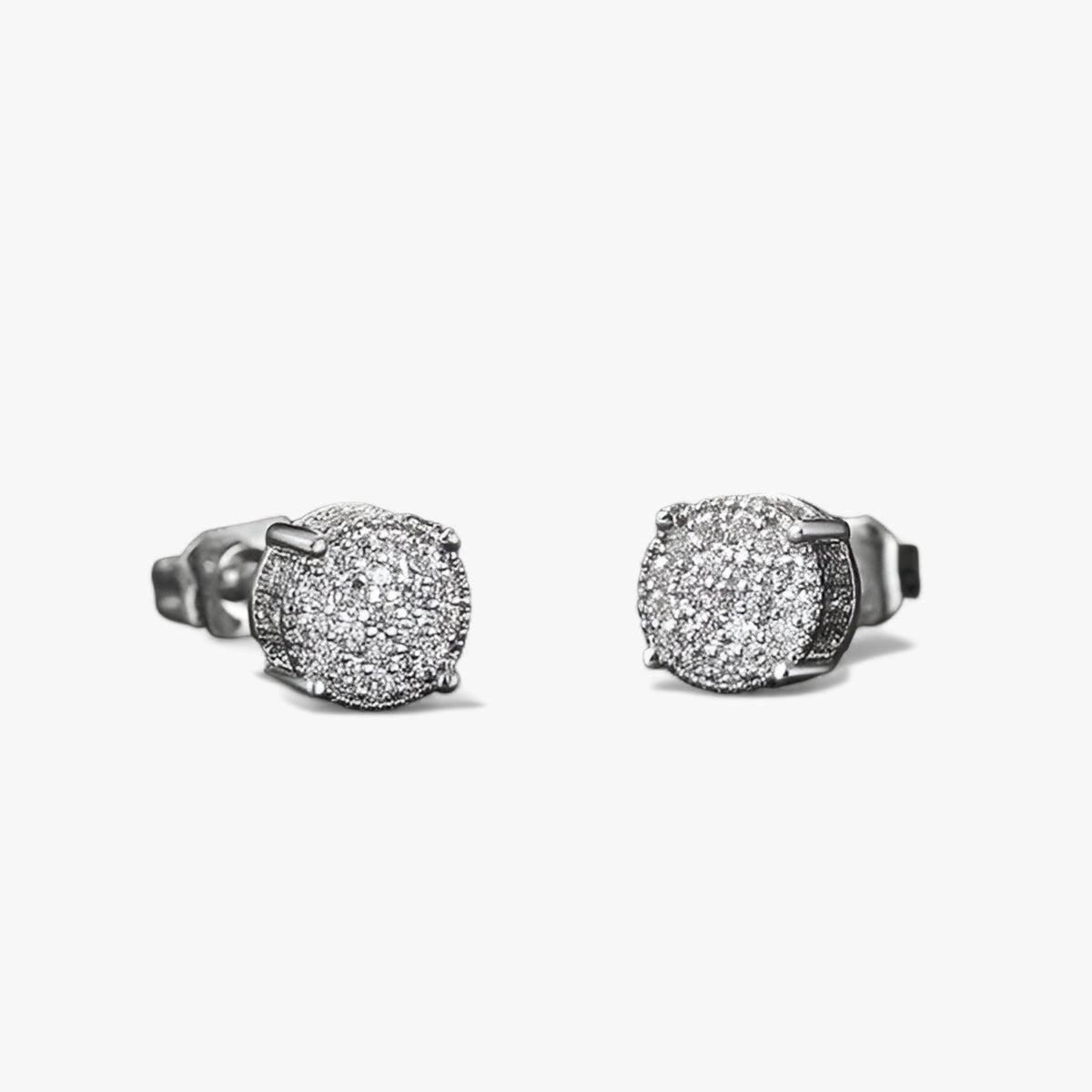 Oorstekers met pavé cubic zirkonia, goudkleurig