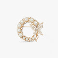 Vlinderbroche met parels en strass
