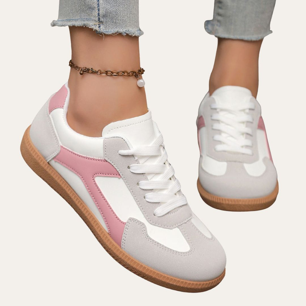 Perforated Panel Lace-Up Trainers