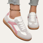 Perforated Panel Lace-Up Trainers