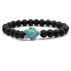 Stone Bead Turtle Bracelet in Many Colours