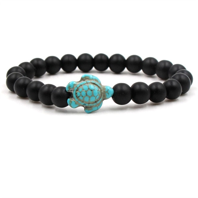Stone Bead Turtle Bracelet in Many Colours