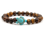 Stone Bead Turtle Bracelet in Many Colours
