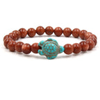 Stone Bead Turtle Bracelet in Many Colours