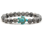 Stone Bead Turtle Bracelet in Many Colours