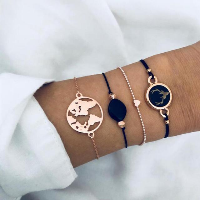 Pack of Five Bracelets in City-Named Styles