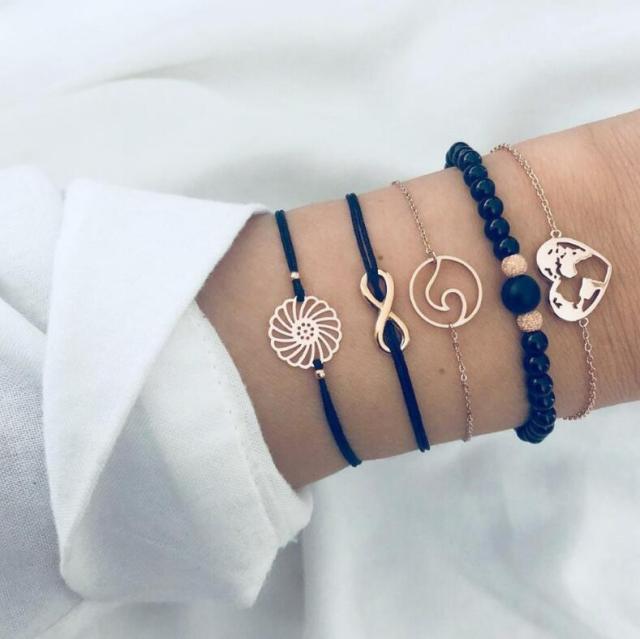 Pack of Five Bracelets in City-Named Styles