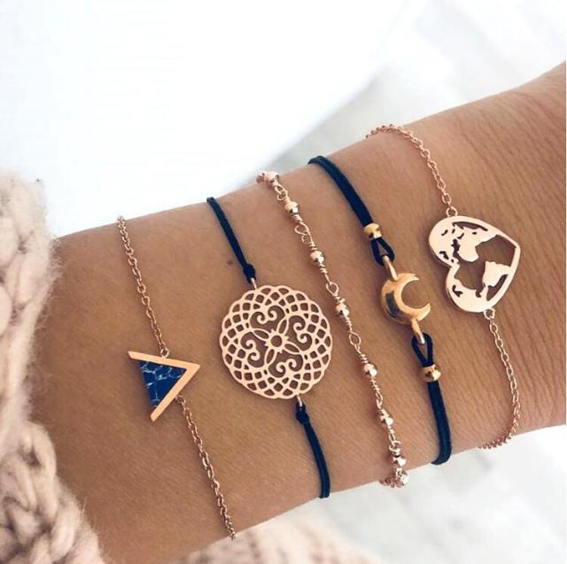 Pack of Five Bracelets in City-Named Styles