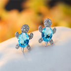 Sea Turtle Earrings with Zirconia