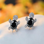 Sea Turtle Earrings with Zirconia