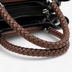 Supple Croc-Embossed Leather Handbag with Spacious Interior