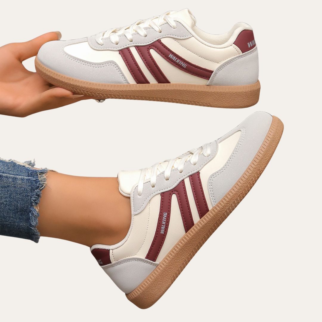 Perforated Panel Lace-Up Trainers