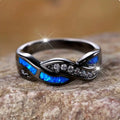 Witgoudkleurige ring met steenaccent
