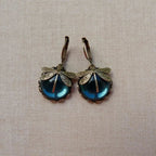 Antique Gold-Tone Dragonfly Earrings