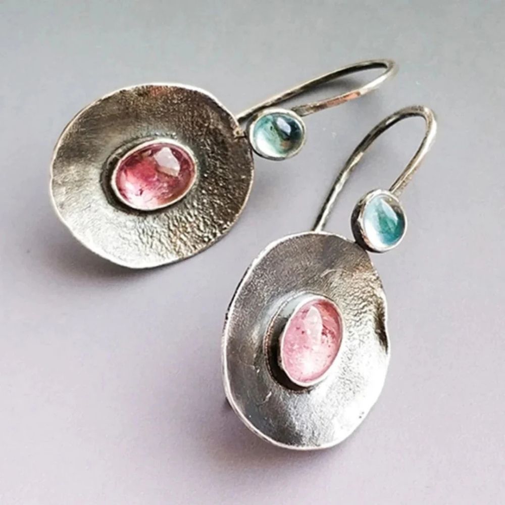 Vintage-Style Silver-Tone Earrings