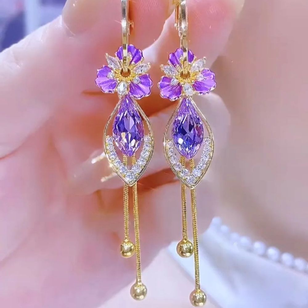 Flower Earrings with Intricate Petal Detail